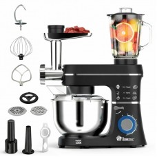 Кухонний комбайн 5в1 Domotec R-6676B 1400 Вт з 9 насадками та чашею 10 л