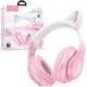 Бездротові навушники Bluetooth W42 Cat Ear, Рожеві