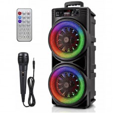 Портативна колонка з мікрофоном TTD-2807, Bluetooth, 20 Вт, RGB LED і пульт ДУ