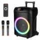 Портативна колонка з 2 мікрофонами та пультом, Bluetooth, 40 Вт, 12, RGB, TTD-1209