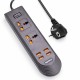 Сетевой фильтр-удлинитель 2 м, 2 розетки + 4хUSB, 2500 Вт, BKL-08