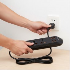 Мережевий фільтр BKL-08 на 3 розетки + 4 USB, 2500 Вт