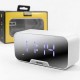 Bluetooth колонка-годинник з FM радіо будильником 3Вт 1400mAh, K10, Білий