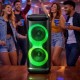Бездротова колонка з двома мікрофонами та пультом, 40 Вт, 2 х 8, RGB LED, ZQS8288