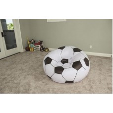 Надувне крісло-пуф Inflatable Sofa / Надувне крісло-мішок 110×110×85 см Чорно-білий