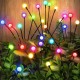Сонячний ліхтар для саду 70см 6 LED / Садовий світильник Світлячок різнобарвний 2шт