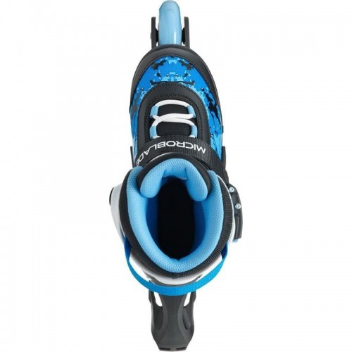 Раздвижные детские ролики Rollerblade Microblade SL размер 28-32 черно-голубые
