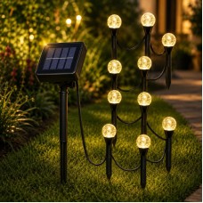 Садовий світильник garden light з сонячною панеллю / Кулясті ліхтарі для саду з бульбашками Solar / Світлодіодна LED-гірлянда для саду
