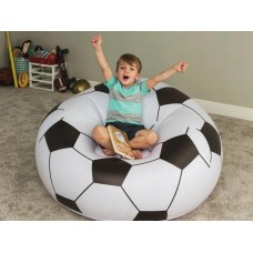 Надувне крісло-пуф Inflatable Sofa / Надувне крісло-мішок 110×110×85 см Чорно-білий