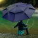 Синий Зонтик туристический с чехлом 210 см / Восьмиугольный зонт для рыбалки, кемпинга и пляжа