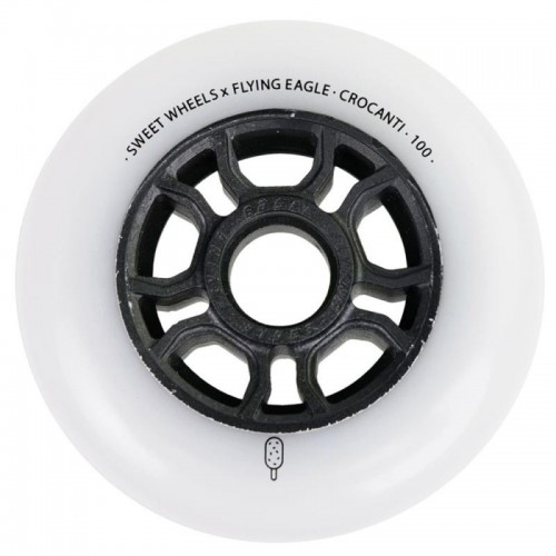 Колеса для роликів FE Crocanti 100 mm 88a белые - 1 колесо