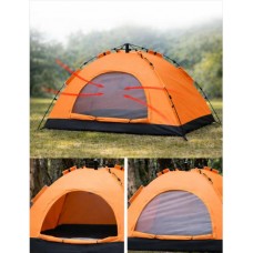 Намет автоматичний з антимоскітною сіткою / Туристичний намет-автомат / Намет для кемпінгу 2-місний 200х150см Помаранчевий