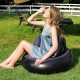 Надувное кресло AIR SOFA / Надувное велюровое кресло 80×80×67см Темно-сиинй