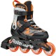 Розсувні дитячі роликові ковзани Rollerblade Microblade SL розмір 28-32 чорно-помаранчеві