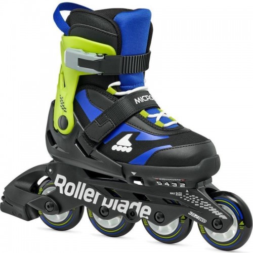 Дитячі фітнес ролики Rollerblade Microblade Синьо-салатові 28-32