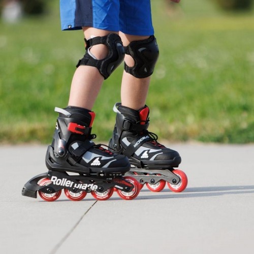 Дитячі ролики на хлопця Rollerblade Microblade black/red 28-32 Дитячі ролики на хлопця Rollerblade Microblade black/red 28-32