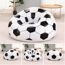 Надувне крісло-пуф Inflatable Sofa / Надувне крісло-мішок 110×110×85 см Чорно-білий
