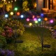 Сонячний ліхтар для саду 70см 6 LED / Садовий світильник Світлячок різнобарвний 2шт