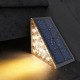 Вуличний світильник для сходів на сонячній батареї 13 LED / Кутовий світильник на сходи теплий білий / Сонячні декоративні світильники комплект з 6 штук