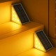 Вуличний світильник для сходів на сонячній батареї 13 LED / Кутовий світильник на сходи теплий білий / Сонячні декоративні світильники комплект з 6 штук