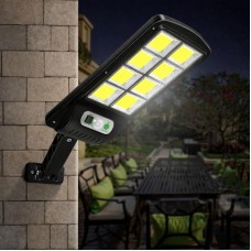 Вуличний ліхтар на стовп Solar sensor light BK-120-8COB-B з датчиком руху та сонячною панеллю