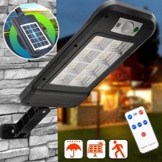 Вуличний ліхтар на стовп Solar sensor light BK-120-8COB-B з датчиком руху та сонячною панеллю