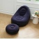 Надувний диван з пуфом Air Sofa / Надувне велюрове крісло з пуфом+насос Фіолетовий