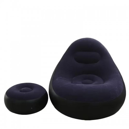 Надувний диван з пуфом Air Sofa / Надувне велюрове крісло з пуфом+насос Фіолетовий Надувний диван з пуфом Air Sofa / Надувне велюрове крісло з пуфом+насос Фіолетовий