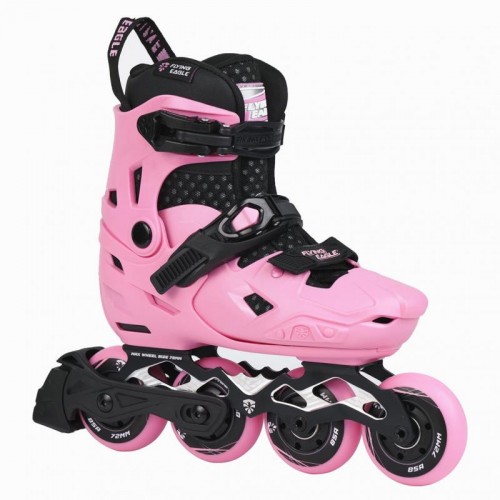 Детские фрискейт ролики Flying Eagle S7 Nimbus Pink размер 27-31