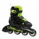 Детские раздвижные ролики Rollerblade Microblade Black/Green размер 36.5-40.5