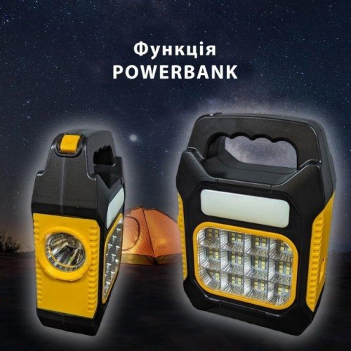 Фонарь с повербанком на солнечной батарее переносной LED Solar JY-978A Фонарь с повербанком на солнечной батарее переносной LED Solar JY-978A