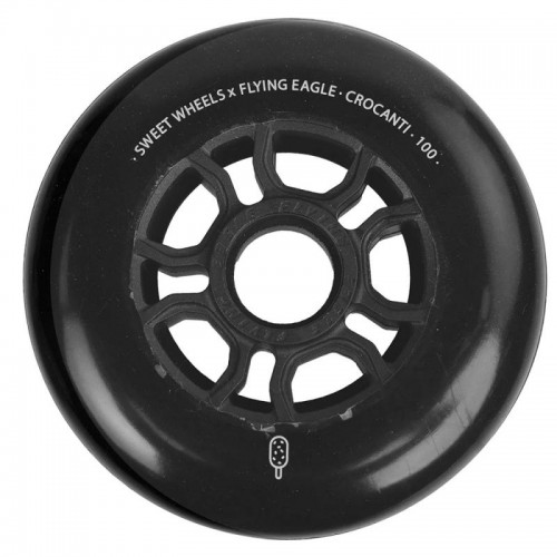 Колеса для роликів FE Crocanti 100 mm 88a чорні - 1 колесо