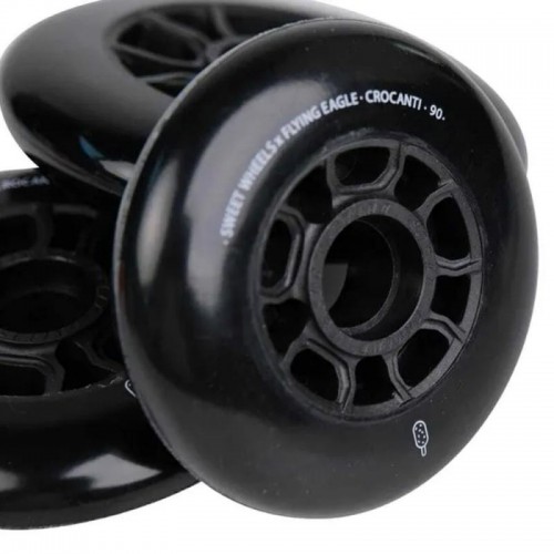 Колеса для роликов FE Crocanti 90 mm 88а черные - 3 колеса