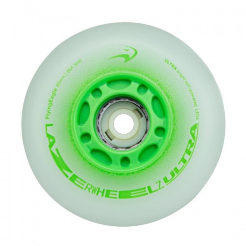Колеса світяшки FE Lazerwheels Ultra Green 80 мм