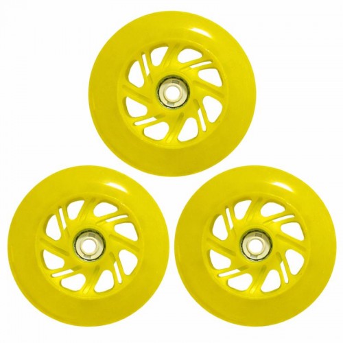 Колеса для роликів LED 110 mm 85А Yellow - 3 шт