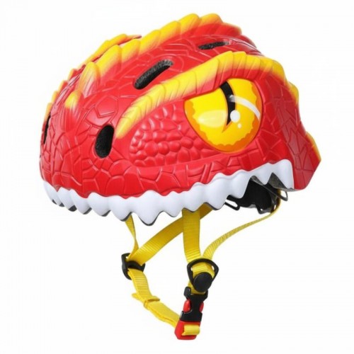 Дитячий шолом для роликів та велосипеда Monster Raptor Red 49-55 см