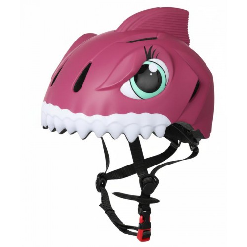 Дитячий шолом акула Monster Shark Dark Pink 49-55 см