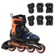 Набор детские ролики Rollerblade Microblade Midnight Blue Combo 2020 size 28-32 с защитой