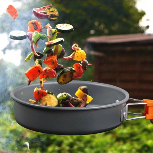 Набор туристической посуды Camping cooking со столовыми приборами 10 в 1 / Набор посуды для похода, пикника и рыбалки Набор туристической посуды Camping cooking со столовыми приборами 10 в 1 / Набор посуды для похода, пикника и рыбалки