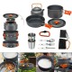 Набор туристической посуды Camping cooking со столовыми приборами 10 в 1 / Набор посуды для похода, пикника и рыбалки