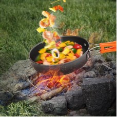 Набір туристичного посуду Camping cooking зі столовими приладами 10 в 1 / Набір посуду для походу, пікніка та риболовлі