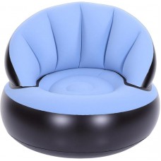 Надувне крісло AIR SOFA / Надувне велюрове крісло 80×80×67см Блакитний