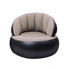 Надувне крісло AIR SOFA / Надувне велюрове крісло 80×80×67см Бежевий