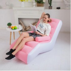 Надувний диван з підлокітниками Inflatable Sofa / Портативне складане крісло для дому, дачі, туризму та відпочинку, 140х85х80 см