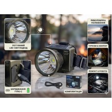 Налобний ліхтарик K 8 pro / Налобний ліхтар UKC K8 Pro FS / LED акумуляторний ліхтар