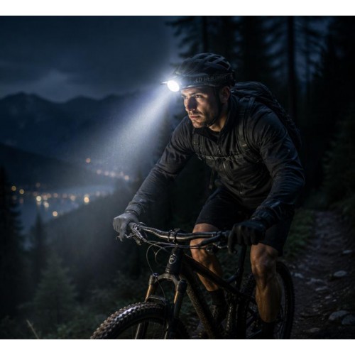 Налобний Ліхтарик M 10 pro / Потужний LED-світлодіодний ліхтар / Ліхтарик із заряджанням від Type-C