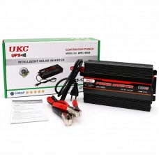 Перетворювач автомобільний інвертор UKC AC/DC UPS 1300 Ватт із зарядкою на 15 Ампер