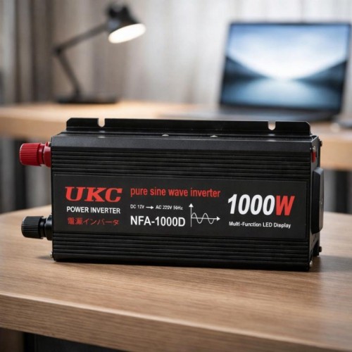 Перетворювач напруги 12V-220V UKC 1000 Вт з чистою синусоїдою / автомобільний інвертор 12 В 220 В з цифровим дисплеєм та USB виходом Перетворювач напруги 12V-220V UKC 1000 Вт з чистою синусоїдою / автомобільний інвертор 12 В 220 В з цифровим дисплеєм та USB виходом