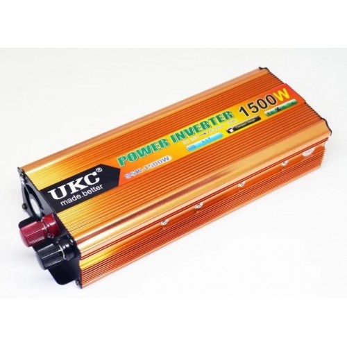 Перетворювач напруги UKC 1500 Вт 24v 220v інвертор 1500w 24в 220в