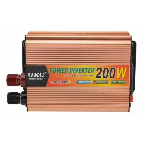 Перетворювач напруги (інвертор) 12-220V 200W